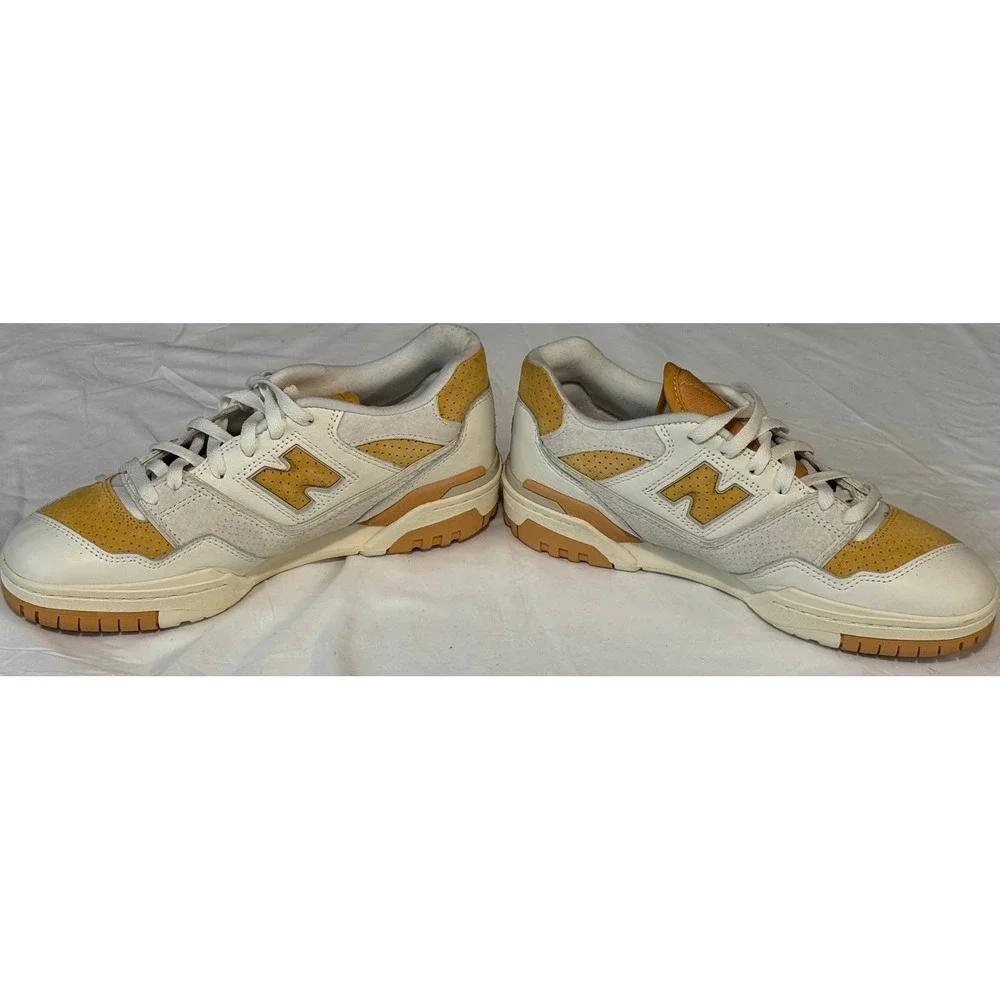 New Balance 550 White Honey Gold BB550LEA Mens 9 Womens 10.5 Sneakers